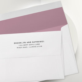 Einfache Pastel-Violett-Rücksendeadresse, mit eine