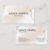 Einfache Pastell Gold-Visitenkarte Visitenkarte (Vorne/Hinten)