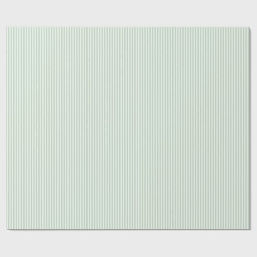 Einfache Pastell-Grüne Pinstripes Geschenkpapier (Flach)