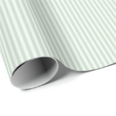 Einfache Pastell-Grüne Pinstripes Geschenkpapier (Rolleneckpunkt)