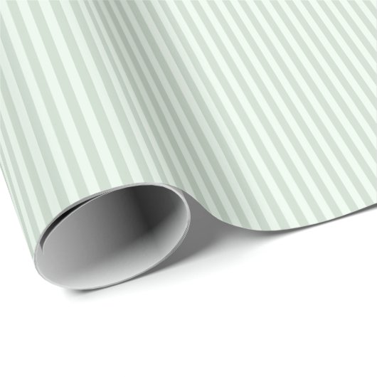 Einfache Pastell-Grüne Pinstripes Geschenkpapier (Rolleneckpunkt)
