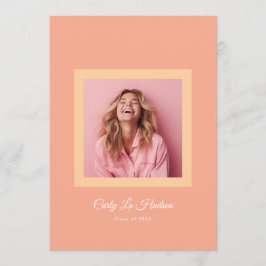 Einfache Pastell-Minimal-Abschlussfoto-Hochschulra Ankündigung