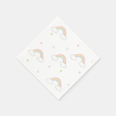 Einfache Pastell Rainbow Cake Geburtstag Serviette (Ecke)
