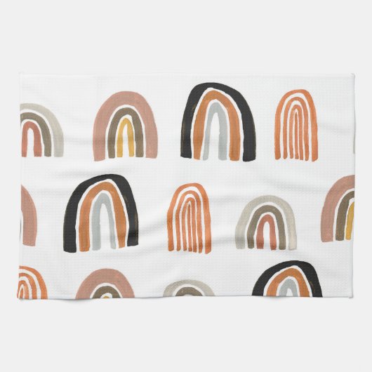 Einfache Pastell Rainbow Kids Style Geschirrtuch (Horizontal)