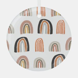Einfache Pastell Rainbow Kids Style Ornament Aus Glas