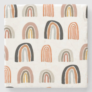 Einfache Pastell Rainbow Kids Style Steinuntersetzer