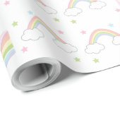 Einfache Pastell-Rainbow-Kuchen Geschenkpapier (Rolleneckpunkt)