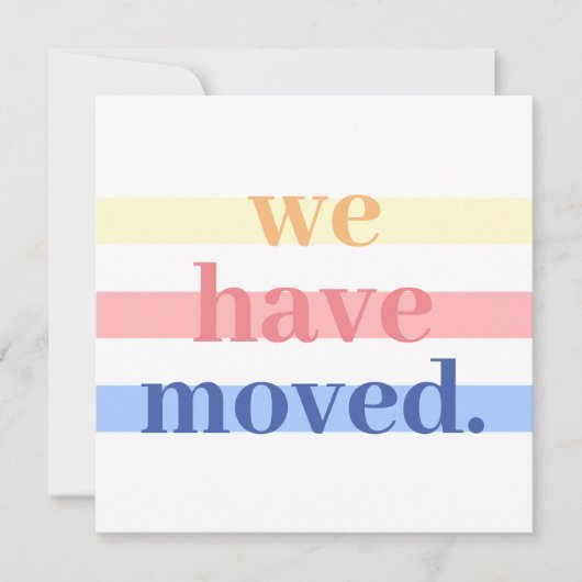 Einfache Pastelle, die wir bewegt haben Ankündigung (Vorderseite)