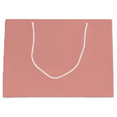 Einfache pastellene Flamingo-Rosa-Farbe Große Geschenktüte (Vorderseite)