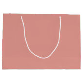 Einfache pastellene Flamingo-Rosa-Farbe Große Geschenktüte (Rückseite)