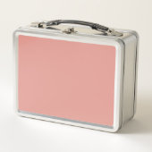 Einfache pastellene Flamingo-Rosa-Farbe Metall Brotdose (Vorderseite)