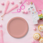 Einfache pastellene Flamingo-Rosa-Farbe Pappteller (Party)