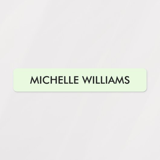 Einfache Pastellfarbe Grüne Palette Kids Name Etiketten (Design 1)