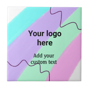 Einfache Pastellfarbe Logo und benutzerdefinierter Fliese