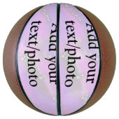 Einfache Pastellfarben Glitzer hinzufügen Foto Basketball (Vertikal)