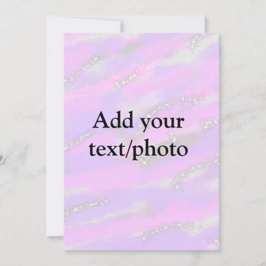 Einfache Pastellfarben Glitzer hinzufügen Foto Einladung (Vorderseite)