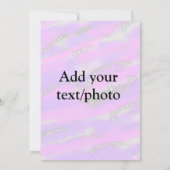 Einfache Pastellfarben Glitzer hinzufügen Foto Einladung (Rückseite)