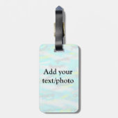 Einfache Pastellfarben Glitzer hinzufügen Foto Gepäckanhänger (Rückseite vertikal)
