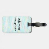 Einfache Pastellfarben Glitzer hinzufügen Foto Gepäckanhänger (Rückseite horizontal)