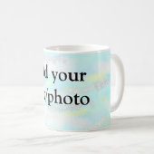 Einfache Pastellfarben Glitzer hinzufügen Foto Kaffeetasse (VorderseiteRechts)