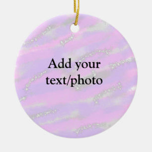 Einfache Pastellfarben Glitzer hinzufügen Foto Keramik Ornament