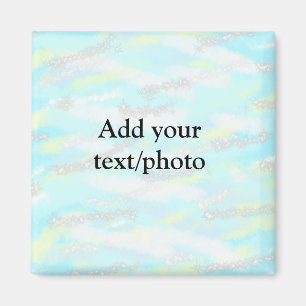 Einfache Pastellfarben Glitzer hinzufügen Foto Magnet