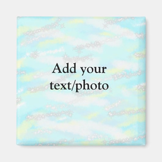 Einfache Pastellfarben Glitzer hinzufügen Foto Magnet (Vorne)