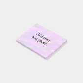 Einfache Pastellfarben Glitzer hinzufügen Foto Post-it Klebezettel (angewinkelt)