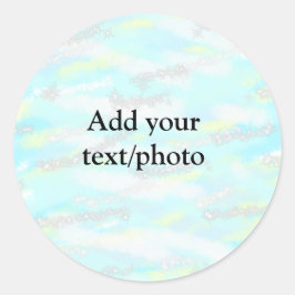 Einfache Pastellfarben Glitzer hinzufügen Foto Runder Aufkleber