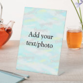 Einfache Pastellfarben Glitzer hinzufügen Foto Sockelschild (In Situ)