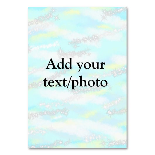 Einfache Pastellfarben Glitzer hinzufügen Foto Tischnummer (Vorderseite)