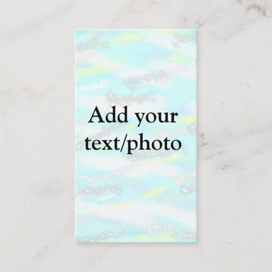 Einfache Pastellfarben Glitzer hinzufügen Foto Visitenkarte (Vorderseite)