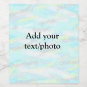 Einfache Pastellfarben Glitzer hinzufügen Foto Weinetikett (Einzelnes Label)