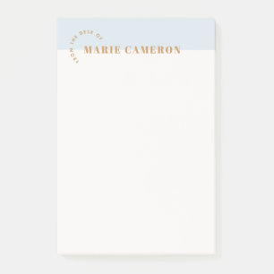 Einfache Pastellfarben - Nachhinweise - Blau Post-it Klebezettel