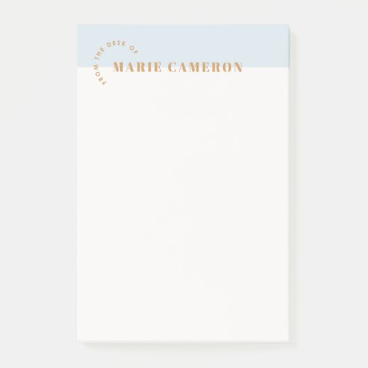 Einfache Pastellfarben - Nachhinweise - Blau Post-it Klebezettel (Vorderseite)