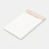 Einfache Pastellfarben - Nachhinweise - braun Post-it Klebezettel (angewinkelt)