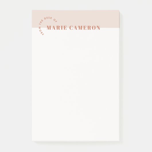 Einfache Pastellfarben - Nachhinweise - braun Post-it Klebezettel (Vorderseite)