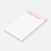 Einfache Pastellfarben - Nachhinweise - Rosa Post-it Klebezettel (angewinkelt)
