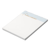 Einfache Pastellfarben - Notepad - Blau Notizblock (Rotiert)