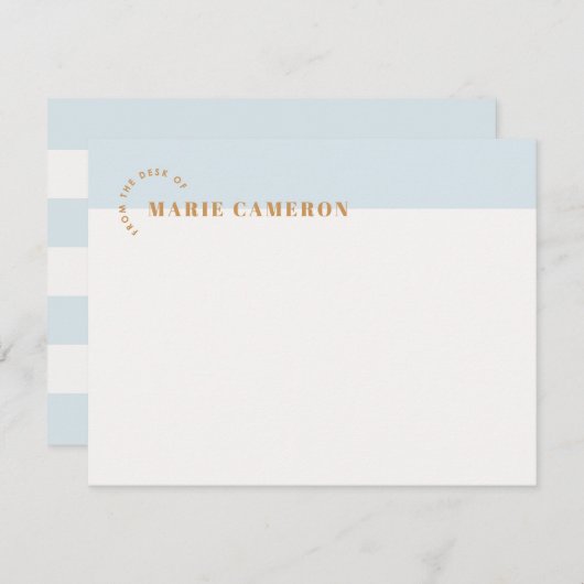 Einfache Pastellfarben - Staunen - Blau (Vorne/Hinten)