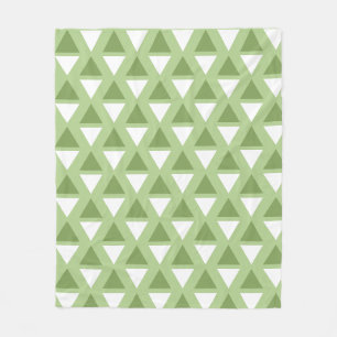 Einfache pastellgrüne geometrische Muster Fleecedecke