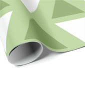Einfache pastellgrüne geometrische Muster Geschenkpapier (Rolleneckpunkt)