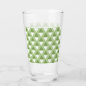 Einfache pastellgrüne geometrische Muster Glas (Rückseite)