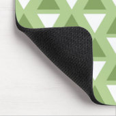 Einfache pastellgrüne geometrische Muster Mousepad (Ecke)