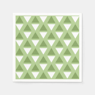 Einfache pastellgrüne geometrische Muster Serviette