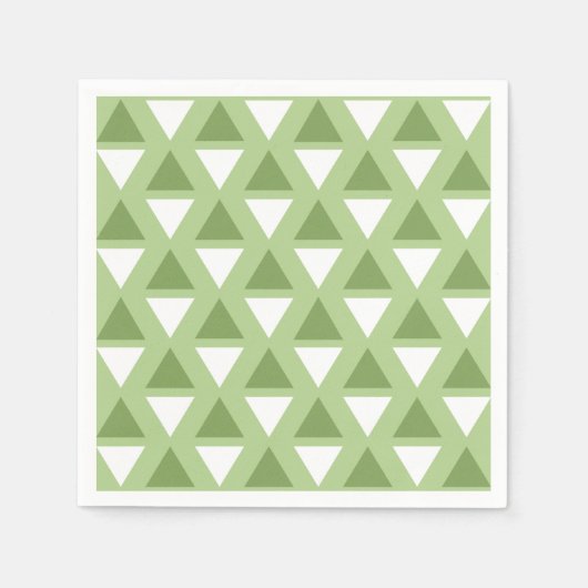 Einfache pastellgrüne geometrische Muster Serviette (Vorderseite)