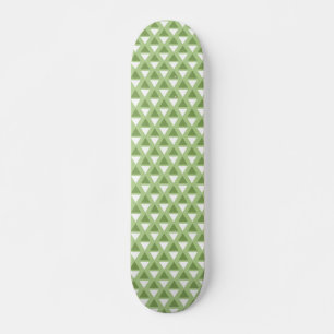 Einfache pastellgrüne geometrische Muster Skateboard