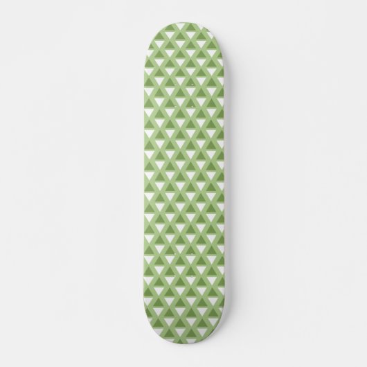 Einfache pastellgrüne geometrische Muster Skateboard (Vorne)