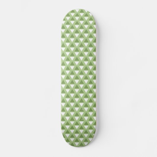 Einfache pastellgrüne geometrische Muster Skateboard (Vorderseite)