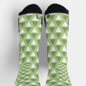 Einfache pastellgrüne geometrische Muster Socken (Oben)